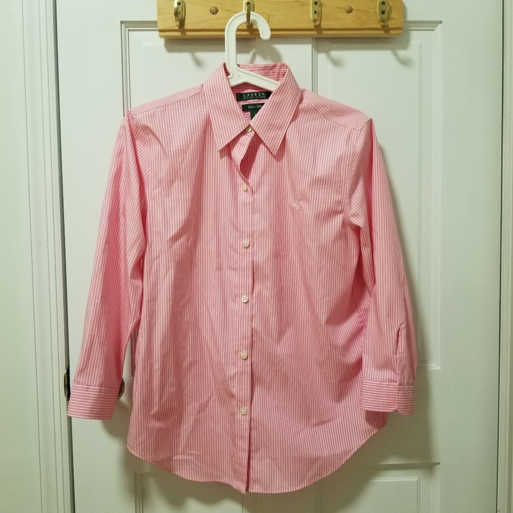 ♠ Lauren Ralph Lauren Pink Button Down Shirt